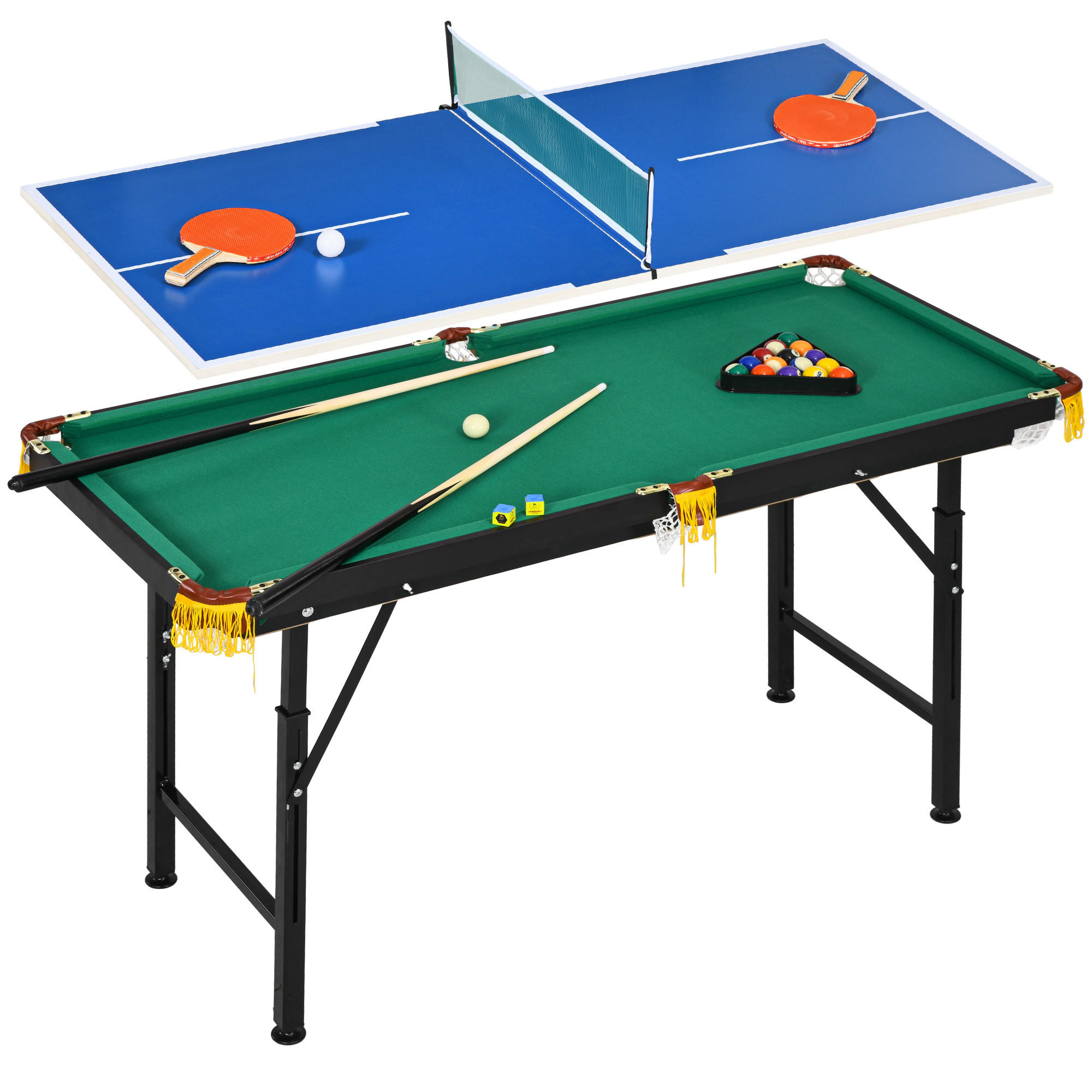 MULTIGAME Spieletisch - Blau, Holzwerkstoff (63/140cm) - SPORTNOW