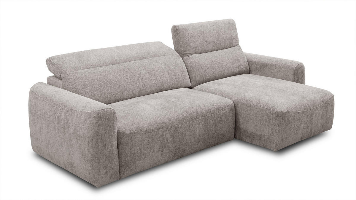 ECKSOFA NERO 4-Sitzer, dunkelbeige - Beige/Schwarz, Holz/Textil (272/81/159cm) - Courtois Laville