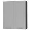 KÜCHENHÄNGESCHRANK Kvantum W4/80 Dust Grey Matt / Schwarz Matt 80 / 32,5 / 96cm - Schwarz/Grau, Holz/Holzwerkstoff (80/96/32.5cm) - Feldmann-Wohnen