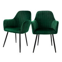 STUHL Samt grün - Grün, Metall (60/84/58cm) - ML-DESIGN