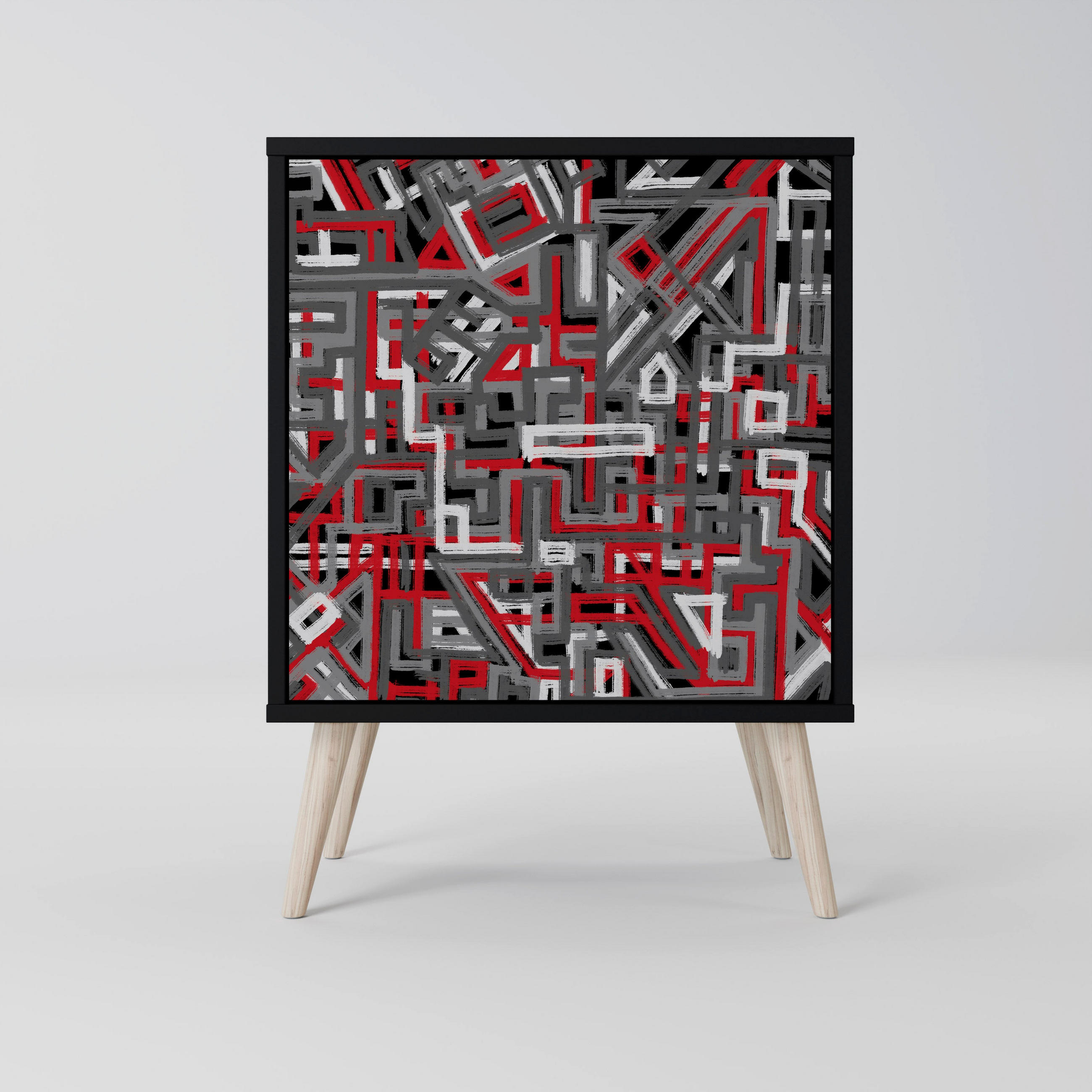 SpaceRebels Sideboard Schwarz 57.5x77.5x42 cm