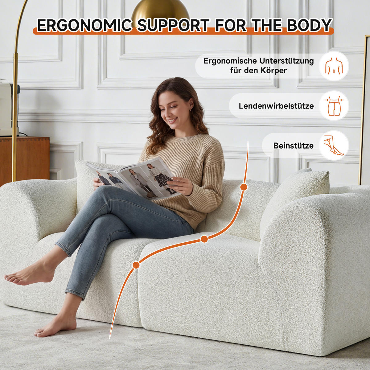 2-SITZER Sofa Samt mit 2 Kissen 193/87/67 cm Beige - Beige, Textil (87/67/193cm) - Redom