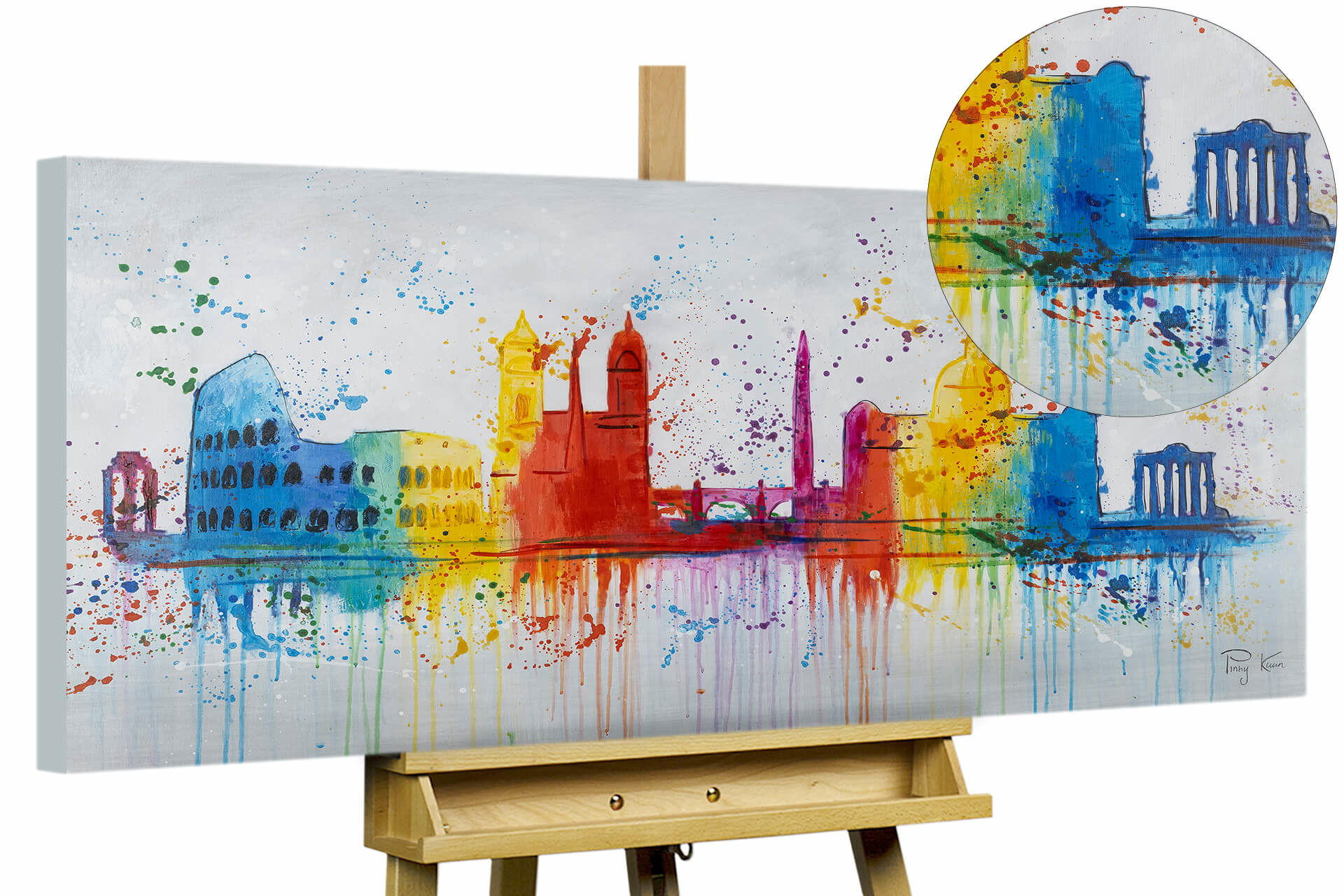 KUNSTLOFT OLEJOMALBA 120/60 cm, Město a architektura