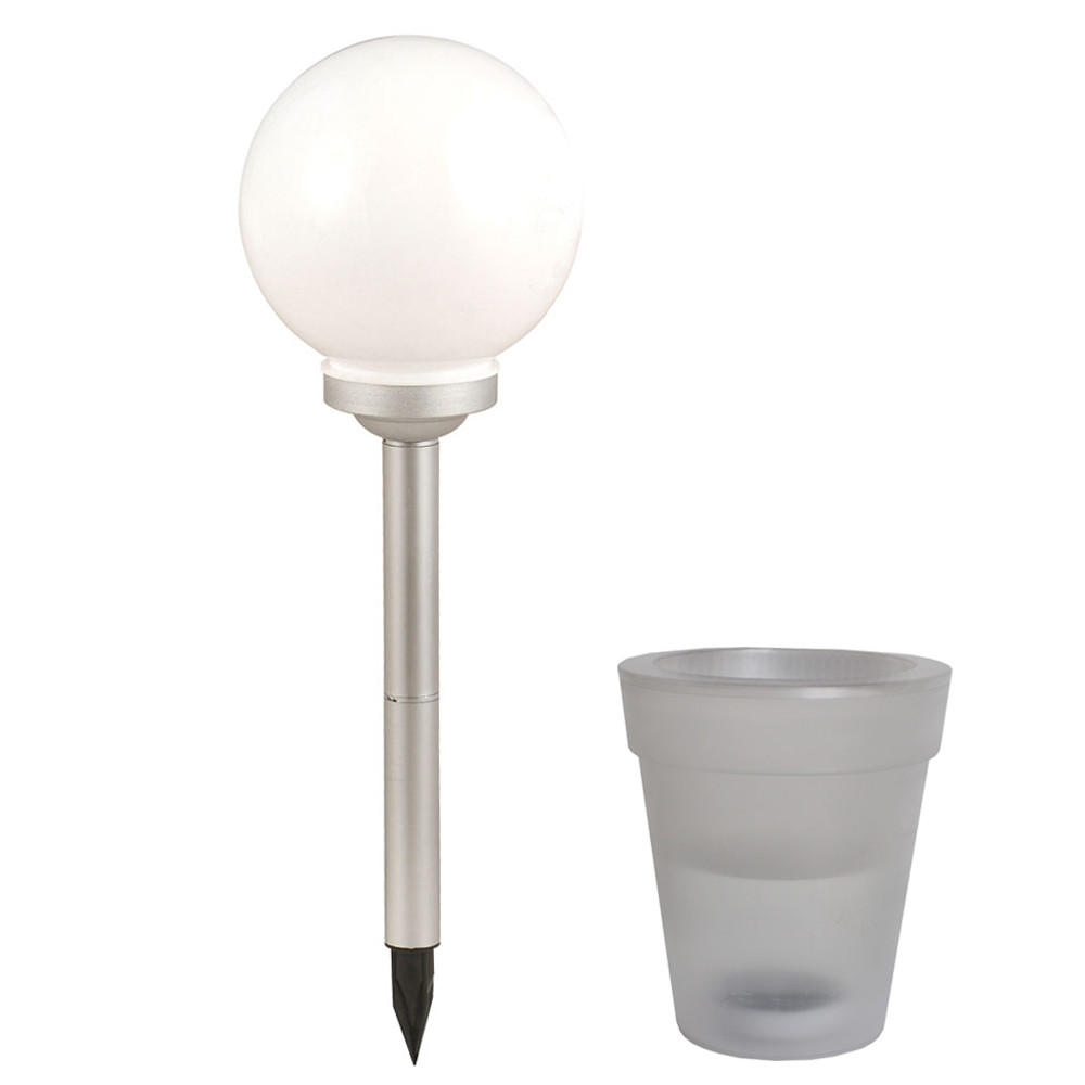 LED AUSSENLEUCHTE Weiß 2er Set - Weiß, Kunststoff (20/20/62cm)