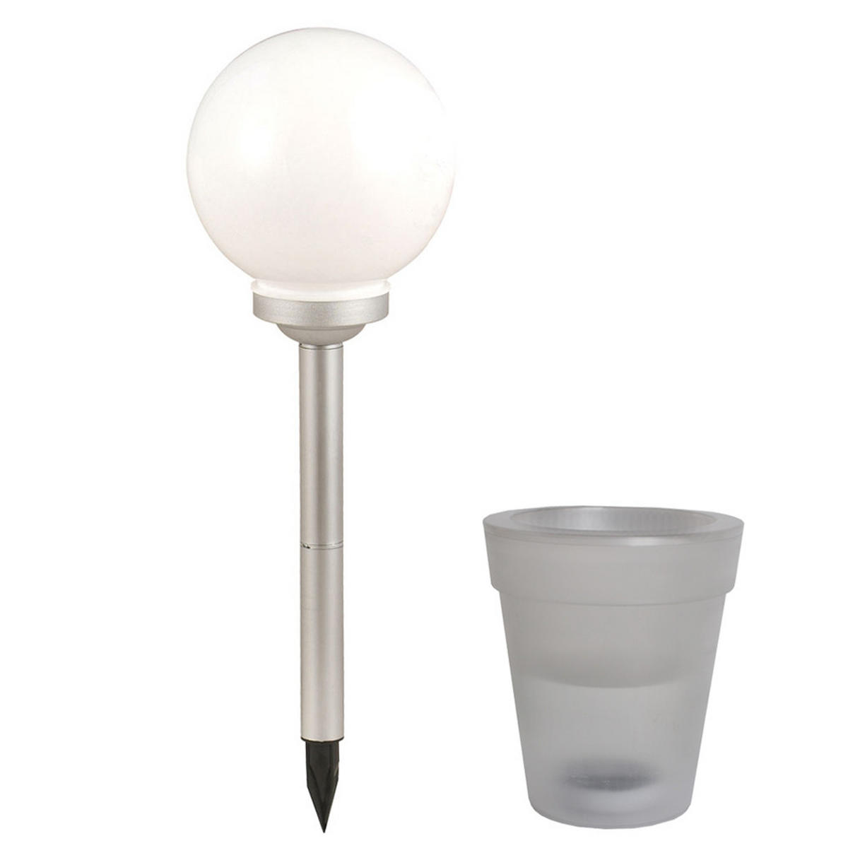 LED AUSSENLEUCHTE Weiß 2er Set - Weiß, Kunststoff (20/20/62cm)