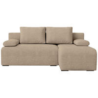 ECKSOFA Ernest mit Schlaffunktion Beige Bouclé - Beige, Textil (200/145cm) - Bromarkt