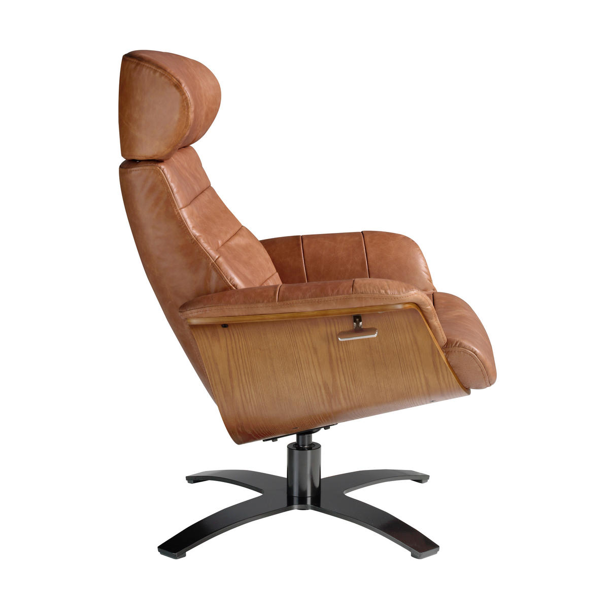 SESSEL Leder Braun und Grau 80 / 84 / 100 cm - Dunkelgrau/Braun, Leder (80/100/84cm) - ANGEL CERDA