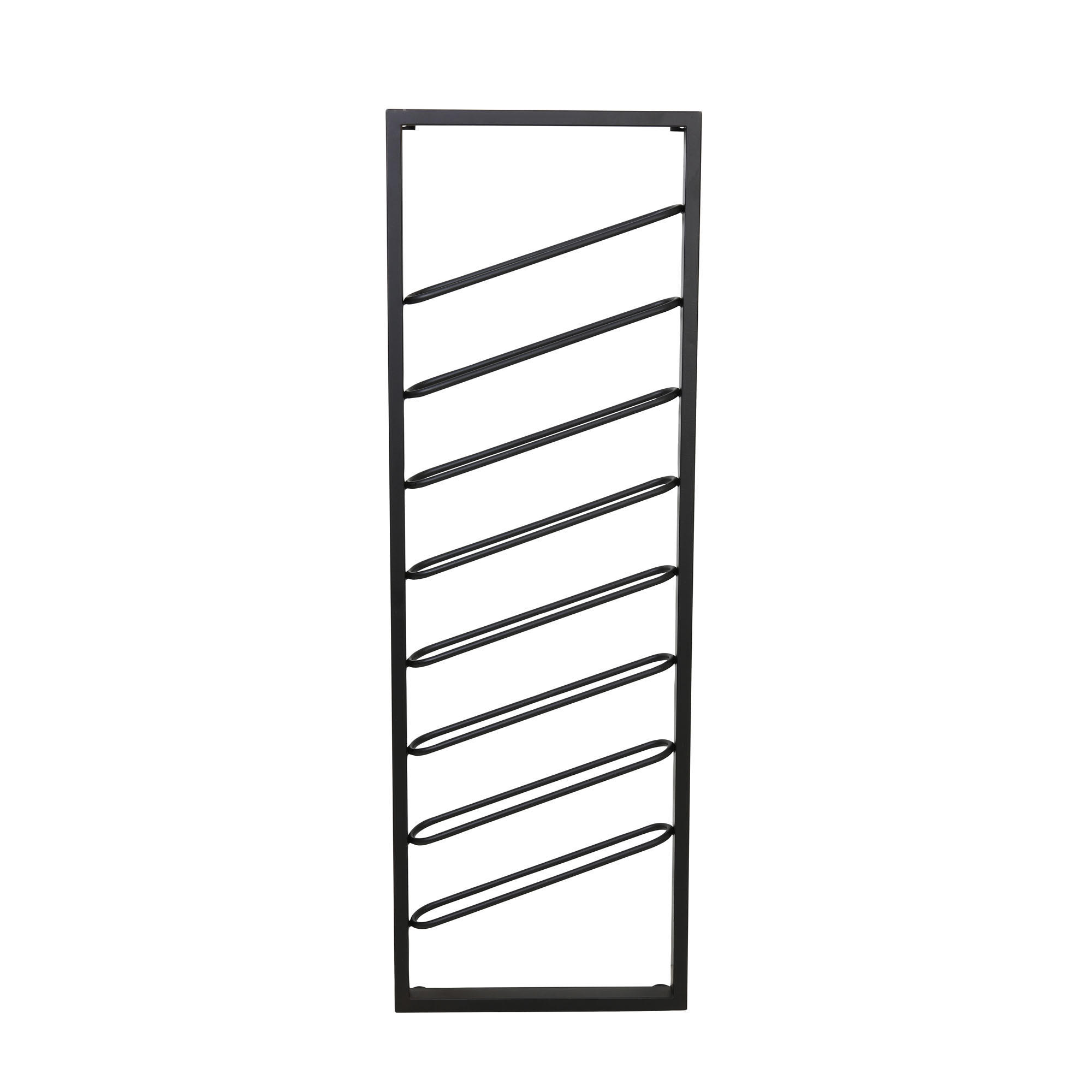 WEINREGAL Amore Schwarz 40/7/120 cm - Schwarz, Metall (7/120/40cm) - Light & Living
