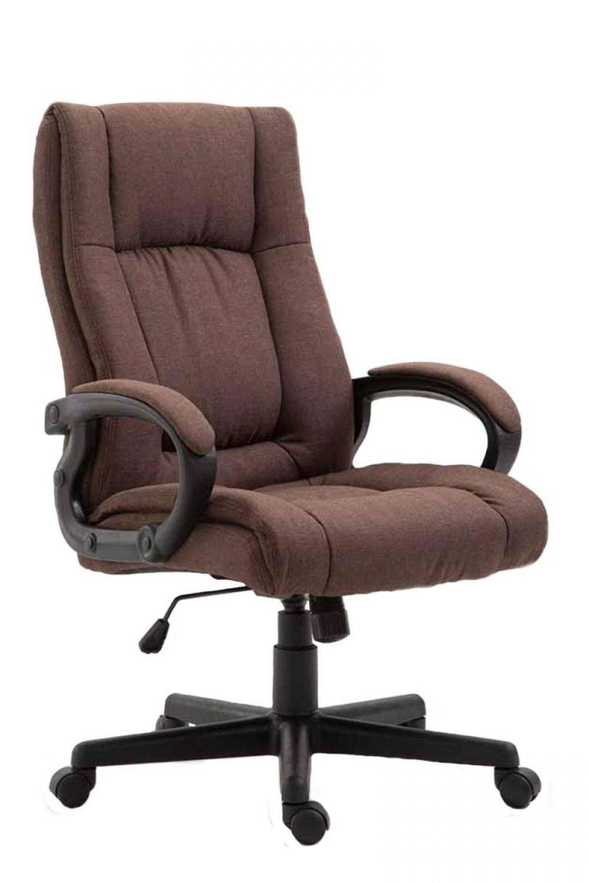 DREHSTUHL Stoff Braun - Schwarz/Braun, Kunststoff/Textil (66/106/70cm) - CLP