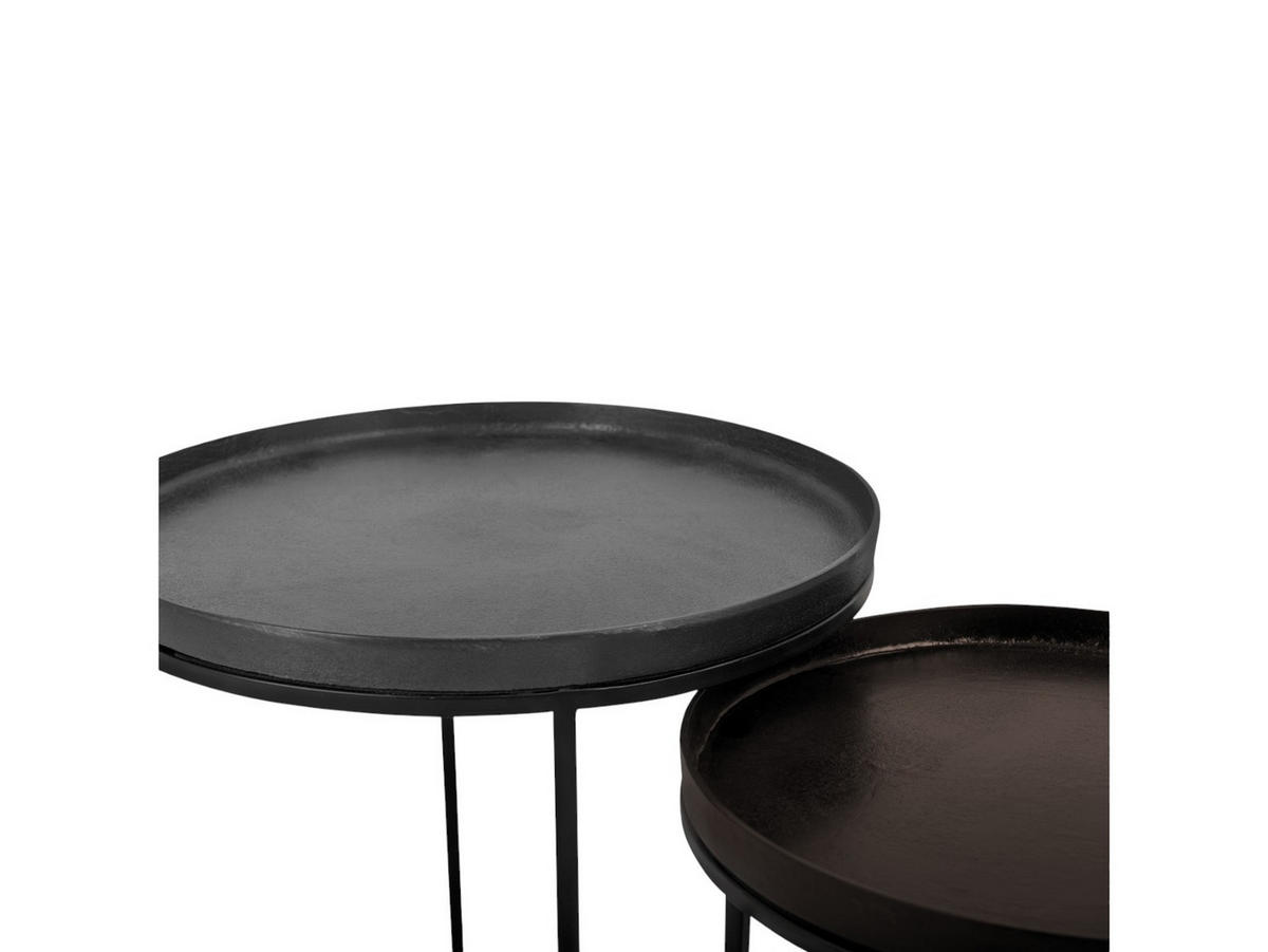 BEISTELLTISCH Lieke Metall 50 cm / 50 cm Schwarz - Schwarz, Metall (50/50/52cm) - Villa Möbel