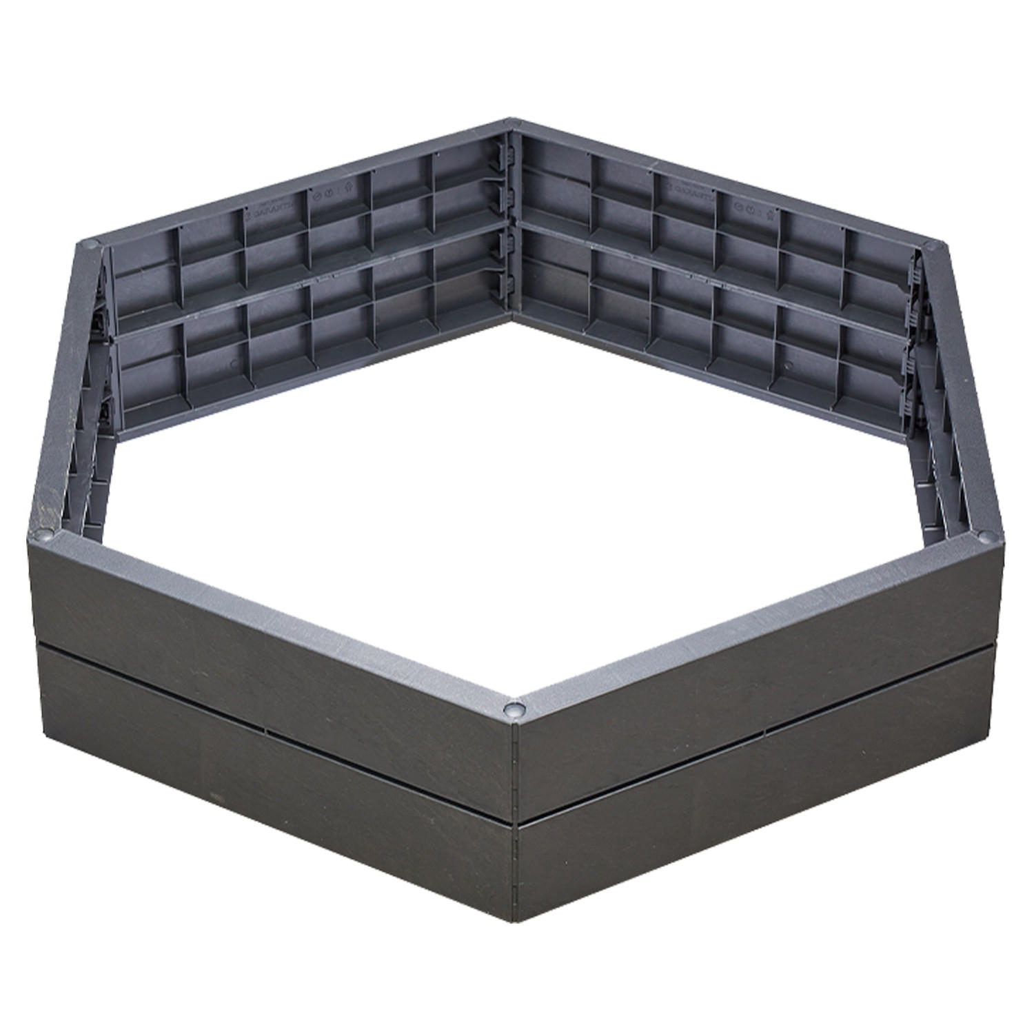 HOCHBEET-SYSTEM L, 6 Paneele inkl. Verbinder - Anthrazit, Kunststoff (110/25/110cm) - GARANTIA