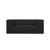 SOFA Ruby aus strukturiertem Stoff schwarz 2 Sitzplätze - Schwarz, Textil (174/69/93cm) - Micadoni