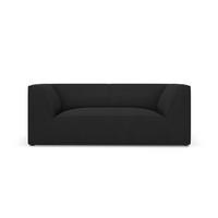 SOFA Ruby aus strukturiertem Stoff schwarz 2 Sitzplätze - Schwarz, Textil (174/69/93cm) - Micadoni