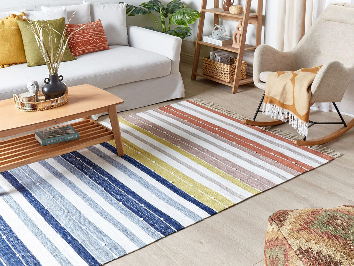 OUTDOOR-TEPPICH Tozakli 230/160 cm - Multicolor, Kunststoff (160/230cm) - Beliani