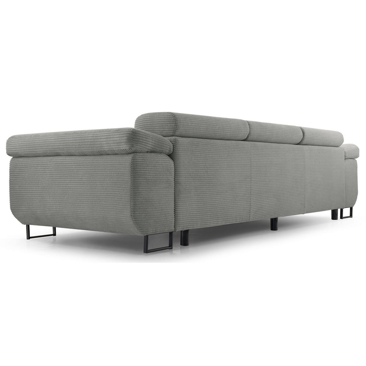 3-SITZER SOFA Capurso Beige Cord - Beige/Schwarz, Textil/Metall (274/90/98cm) - Selsey