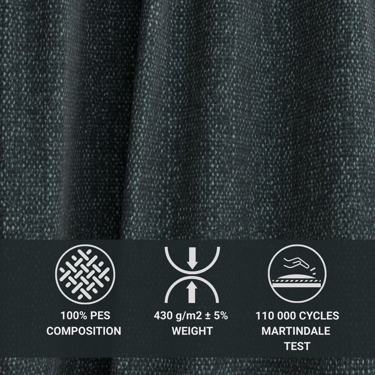 ROZKLÁDACÍ POHOVKA Milos, textil, tmavě modrý - černá/tyrkysová, dřevo/kompozitní dřevo (255/70/105cm) - Maison de Reve