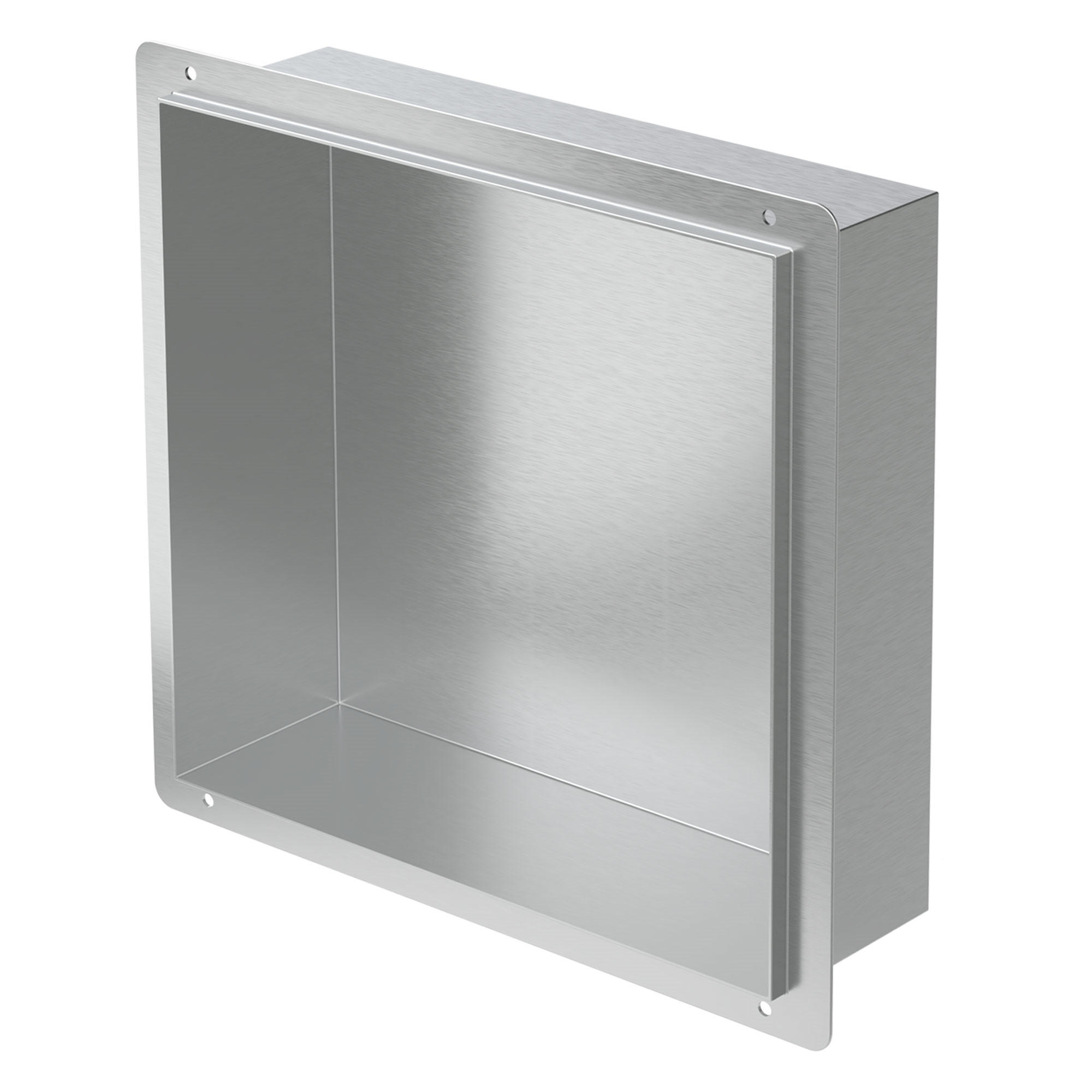 DUSCHNISCHE Silber 30/30 cm - Silberfarben, Metall (34/10/34cm) - LuxeBath