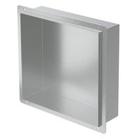 DUSCHNISCHE Silber 30/30 cm - Silberfarben, Metall (34/10/34cm) - LuxeBath