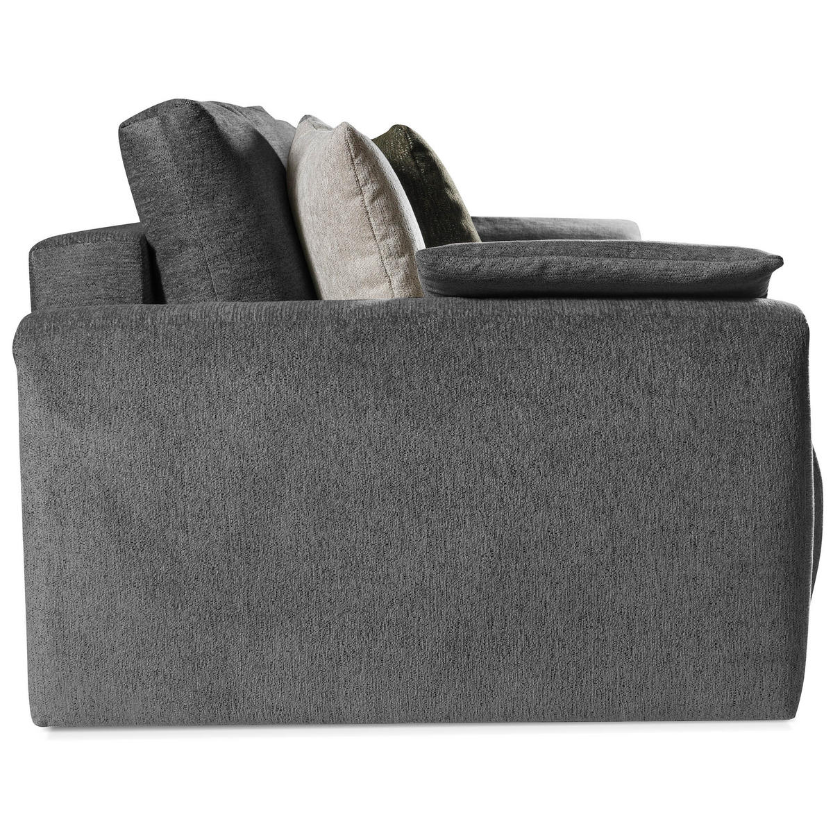 SCHLAFSOFA Polo 3-Sitzer mit Schlaffunktion, Grau - Grau, Textil (252/100/120cm) - Beautysofa