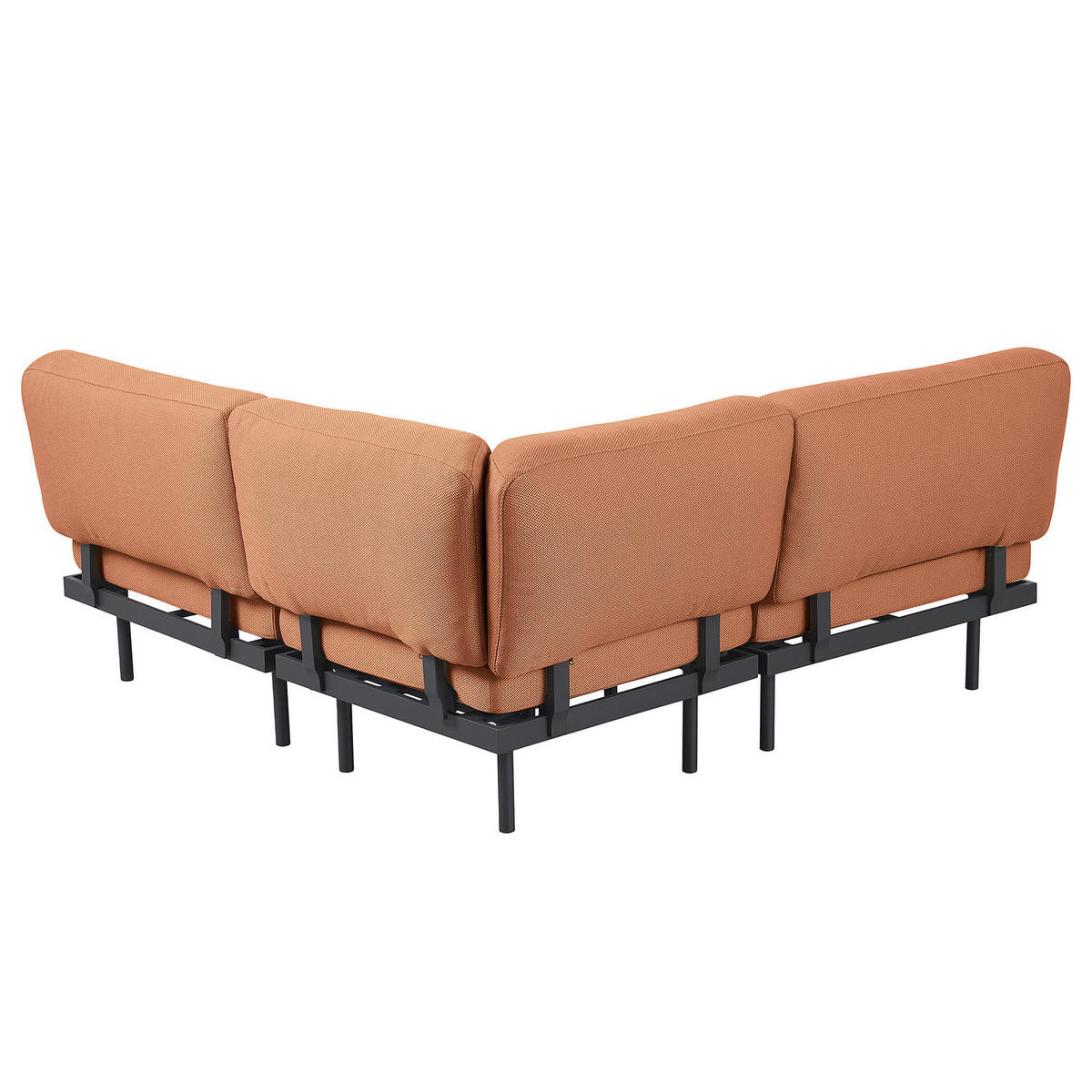 OUTDOOR-ECKSOFA - Rosa, Textil/Metall (172/80/172cm) - home24