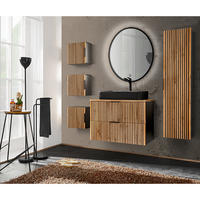 BADMÖBEL-SET 6-TLG. Xanten-56 - Braun, Holzwerkstoff (180/200/47cm) - Lomado