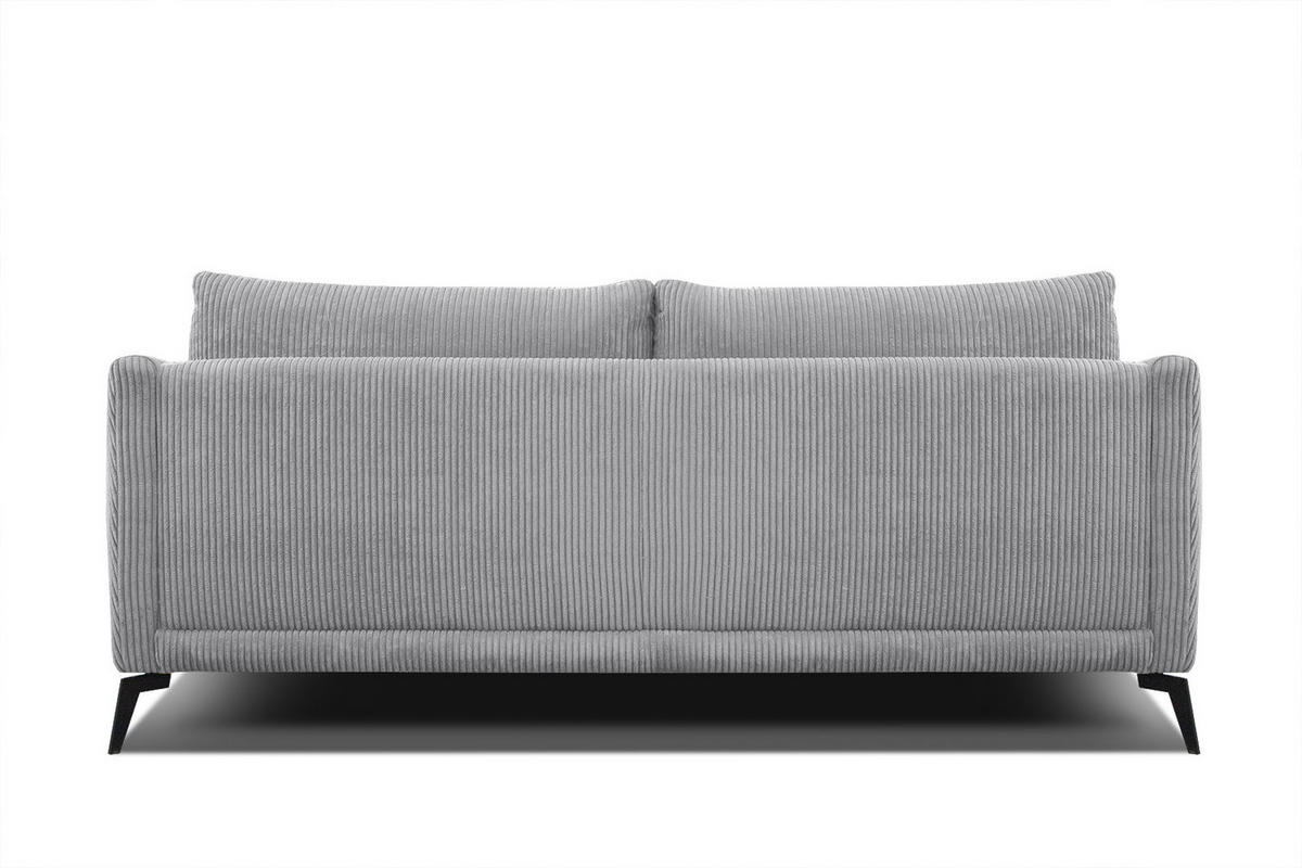 SOFA VILT 3-Sitzer, hellgrau - Hellgrau/Schwarz, Holzwerkstoff/Kunststoff (202/89/94cm) - Courtois Laville