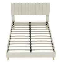 POLSTERBETT PANG-N7K4W2 140/200 cm Beige - Beige, Metall - PANGIVO