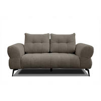 SOFA SALVINI 2-Sitzer, taupe - Taupe/Schwarz, Holzwerkstoff/Textil (176/88/99cm) - Courtois Laville