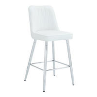 BARHOCKER DE-36507 2er Set mit PU-Bezug und Metallgestell Weiß - Weiß, Metall (45/100/42cm) - ComfortXL