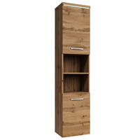 BADEZIMMERSCHRANK Paso mit 2 Türen Eiche - 35 x 35 x 160 cm - Eichefarben, Holz (35/160/35cm) - Badplaats