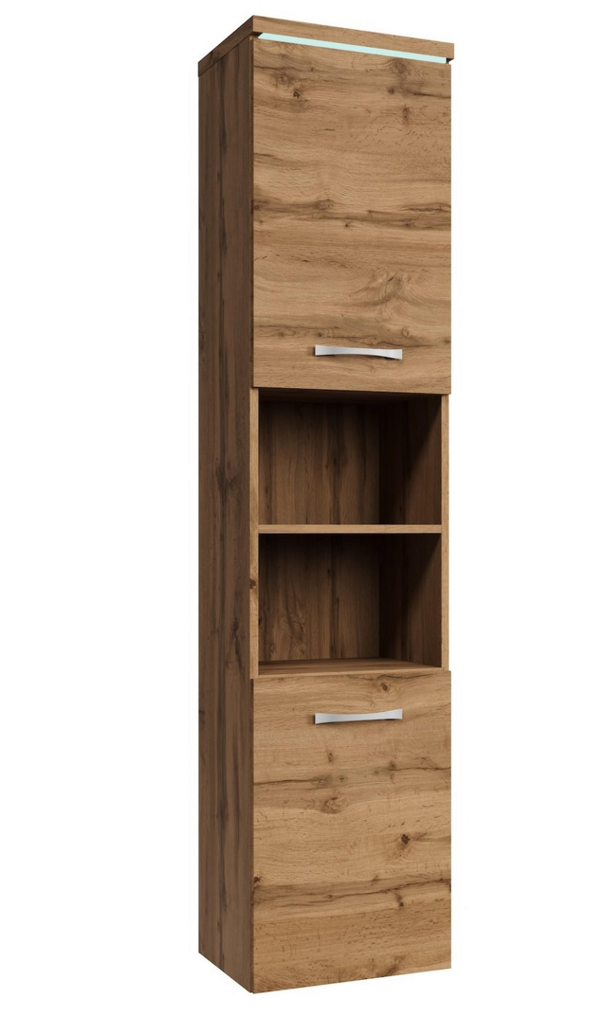 BADEZIMMERSCHRANK Paso mit 2 Türen Eiche - 35 x 35 x 160 cm - Eichefarben, Holz (35/160/35cm) - Badplaats