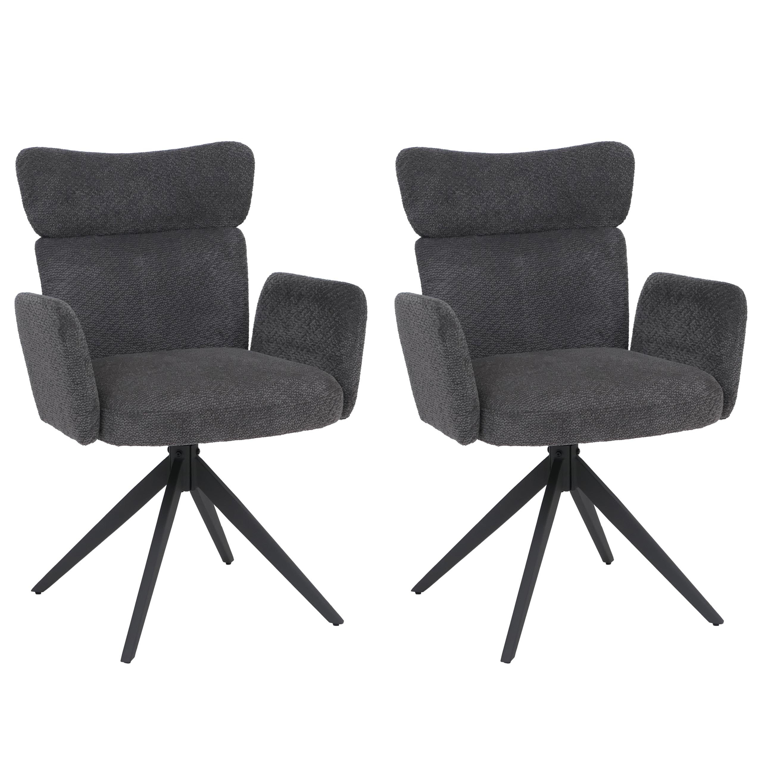 ESSZIMMERSTUHL Grau - Dunkelgrau/Grau, Textil (63/92/58cm) - MCW