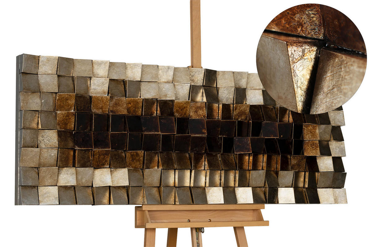 WANDBILD Braun 127/55 cm - Braun, Holz/Kunststoff (8.05/55cm) - KUNSTLOFT