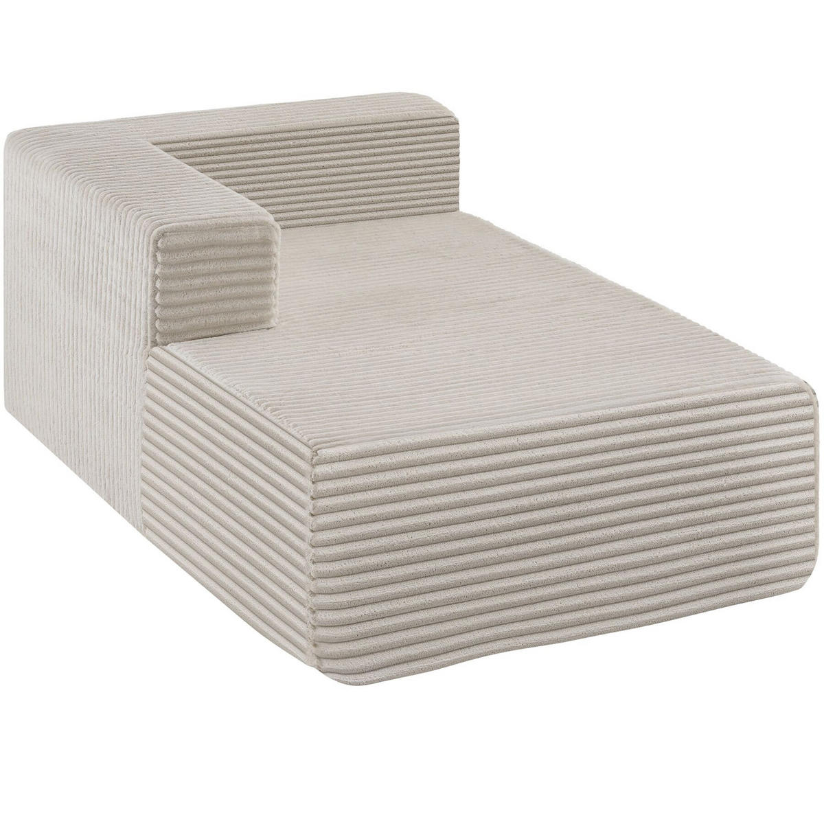 SOFA Relax, keine Montage, 250 cm Breite, Samtcord beige - Beige, Kunststoff/Textil (250/162cm) - tectake