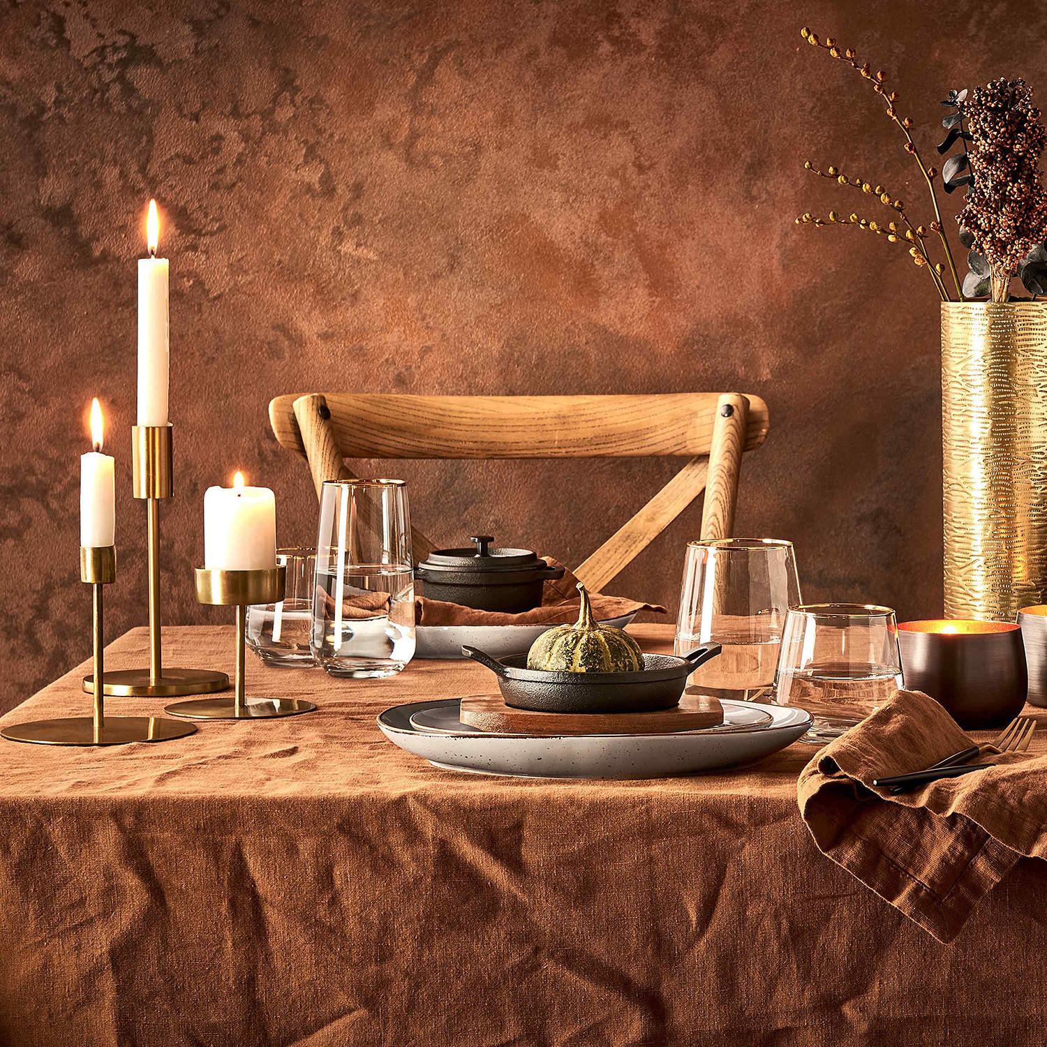 WASSERGLAS (6er Set) Touch Of Gold - Transparent, Glas (0.34L) - BUTLERS