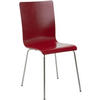 BESUCHERSTUHL PEPE 87x43x47 cm Rot Holz Metall - Rot, Metall (43/87/47cm) - DELUKE