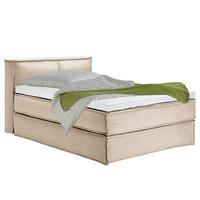 BOXSPRINGBETT mit Kopfteil - Premium - Beige, Textil (140/220cm) - home24