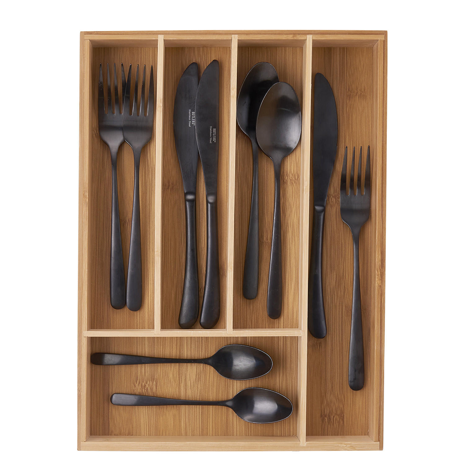 BESTECKKASTEN Menuett - Braun, Holz (26/5/36cm) - BUTLERS