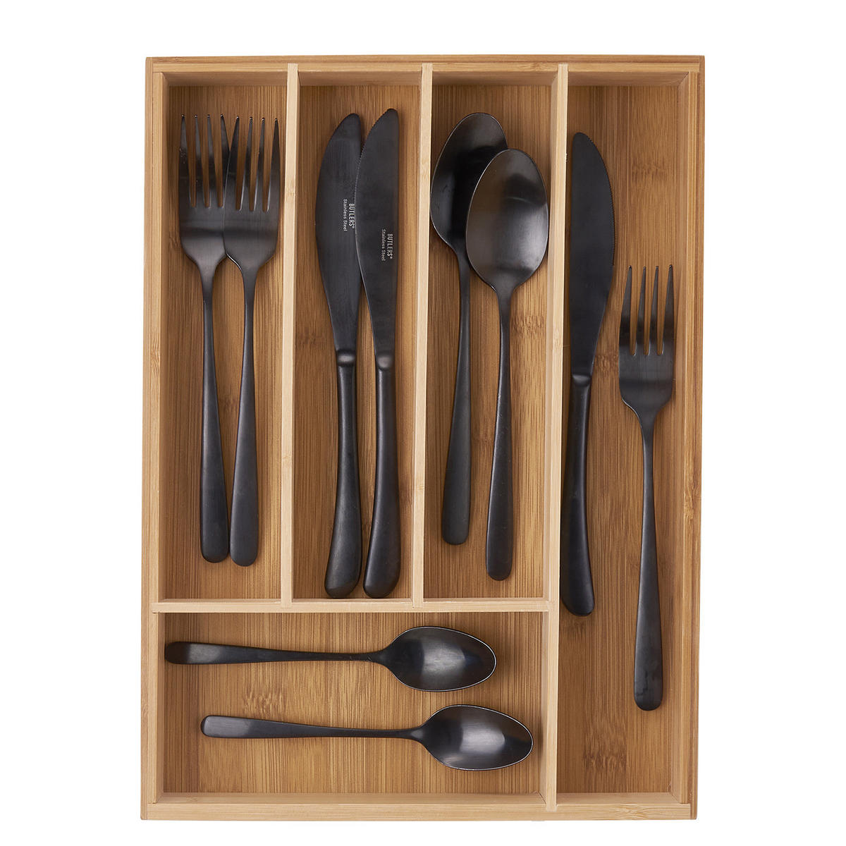 BESTECKKASTEN Menuett - Braun, Holz (26/5/36cm) - BUTLERS