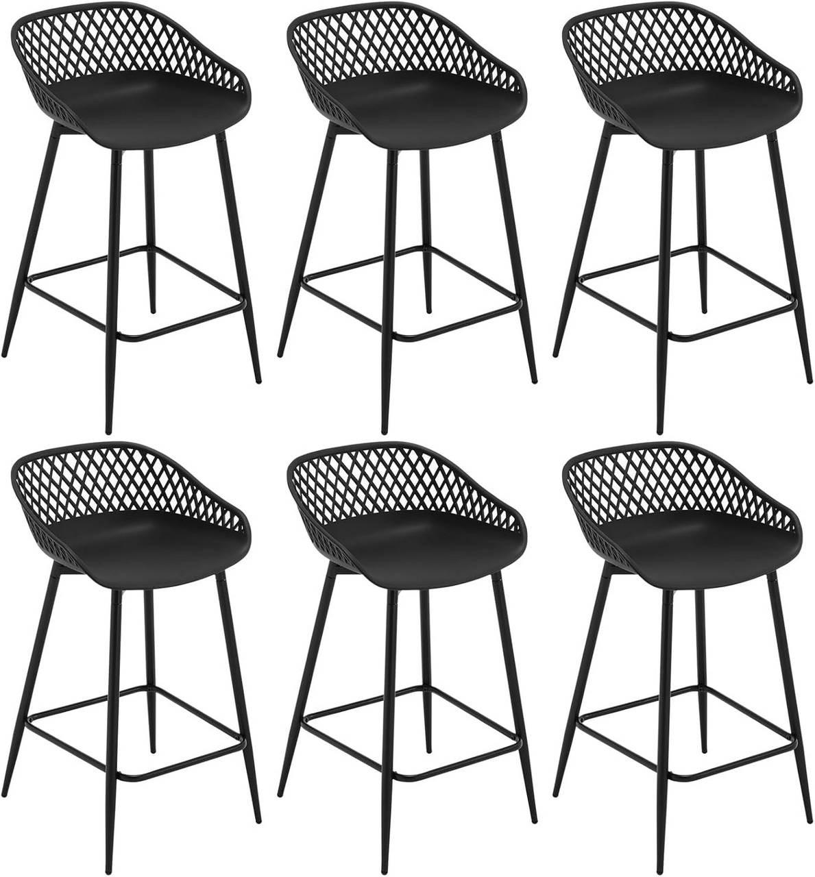 Woltu Barhocker Schwarz 44x84.5x47 cm