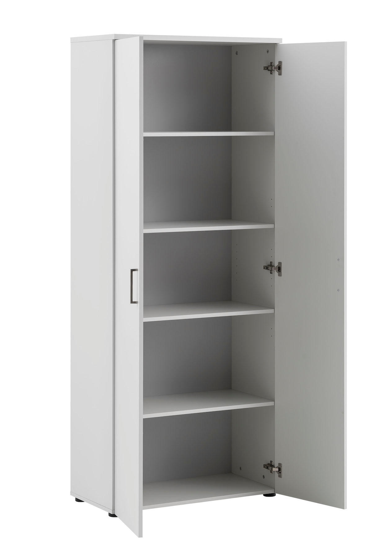 AKTENSCHRANK Hippo Large  200x80x41 cm 5 Fächern & 2 Flügeltüren Lichtgrau - Grau, Holz (80/200/41cm) - PROREGAL
