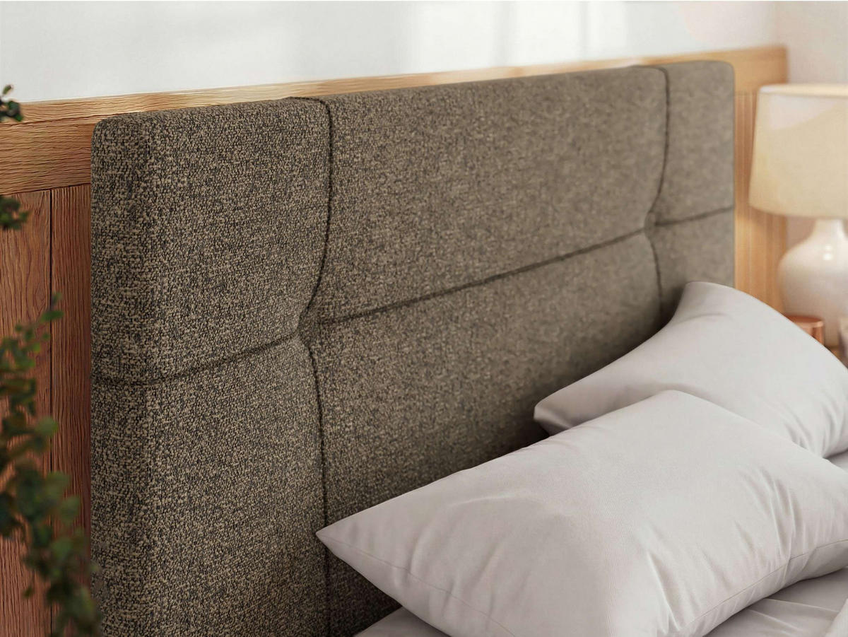 ČALÚNENÁ POSTEĽ CALERIO CLASSIC 180/200 - Sivá Štruktúrovaná látka - Matrac Multipocket - čierna/sivá, textil/plast (180/200cm) - MKS