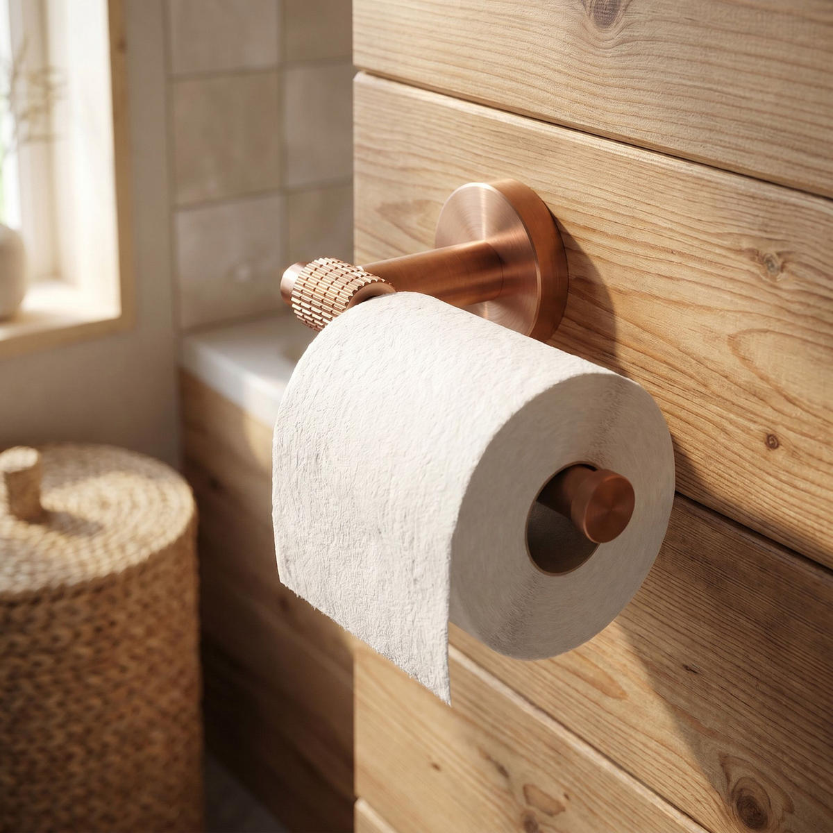 HALTER Für Toilettenpapier Rea 29105 Riwon Brush Copper - Kupferfarben, Metall (16/5/8.5cm) - REA