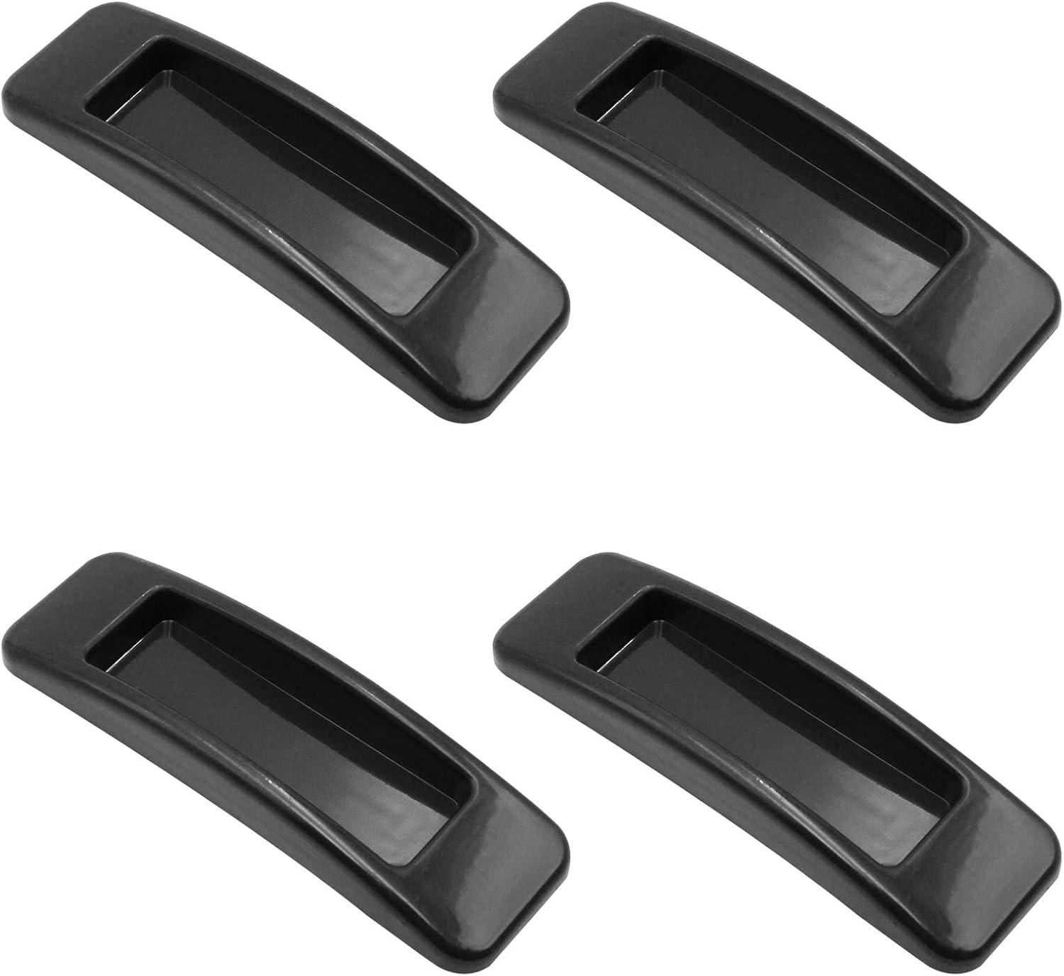 MÖBELGRIFF Schwarz 4er-Set Klebegriffe - Schwarz, Kunststoff (3/3/1.1cm)
