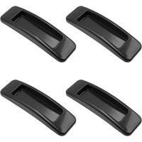 MÖBELGRIFF Schwarz 4er-Set Klebegriffe - Schwarz, Kunststoff (3/3/1.1cm)
