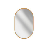WANDSPIEGEL Glasspiegel Oval Gold 60/45/2 cm - Goldfarben, Glas (45/60/2cm) - EMKE
