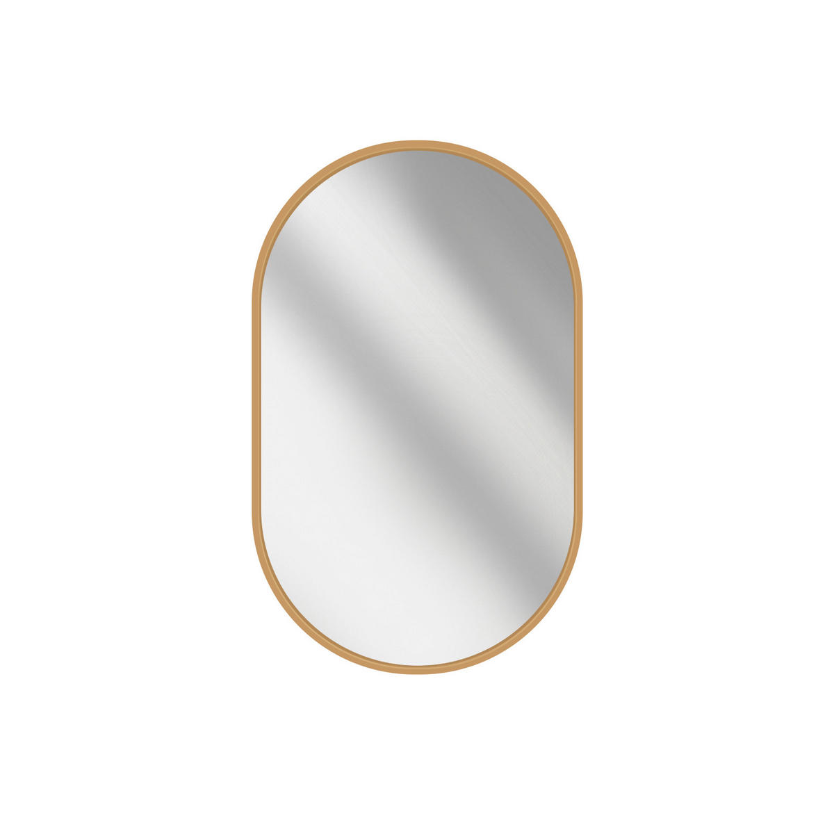 WANDSPIEGEL Glasspiegel Oval Gold 60/45/2 cm - Goldfarben, Glas (45/60/2cm) - EMKE