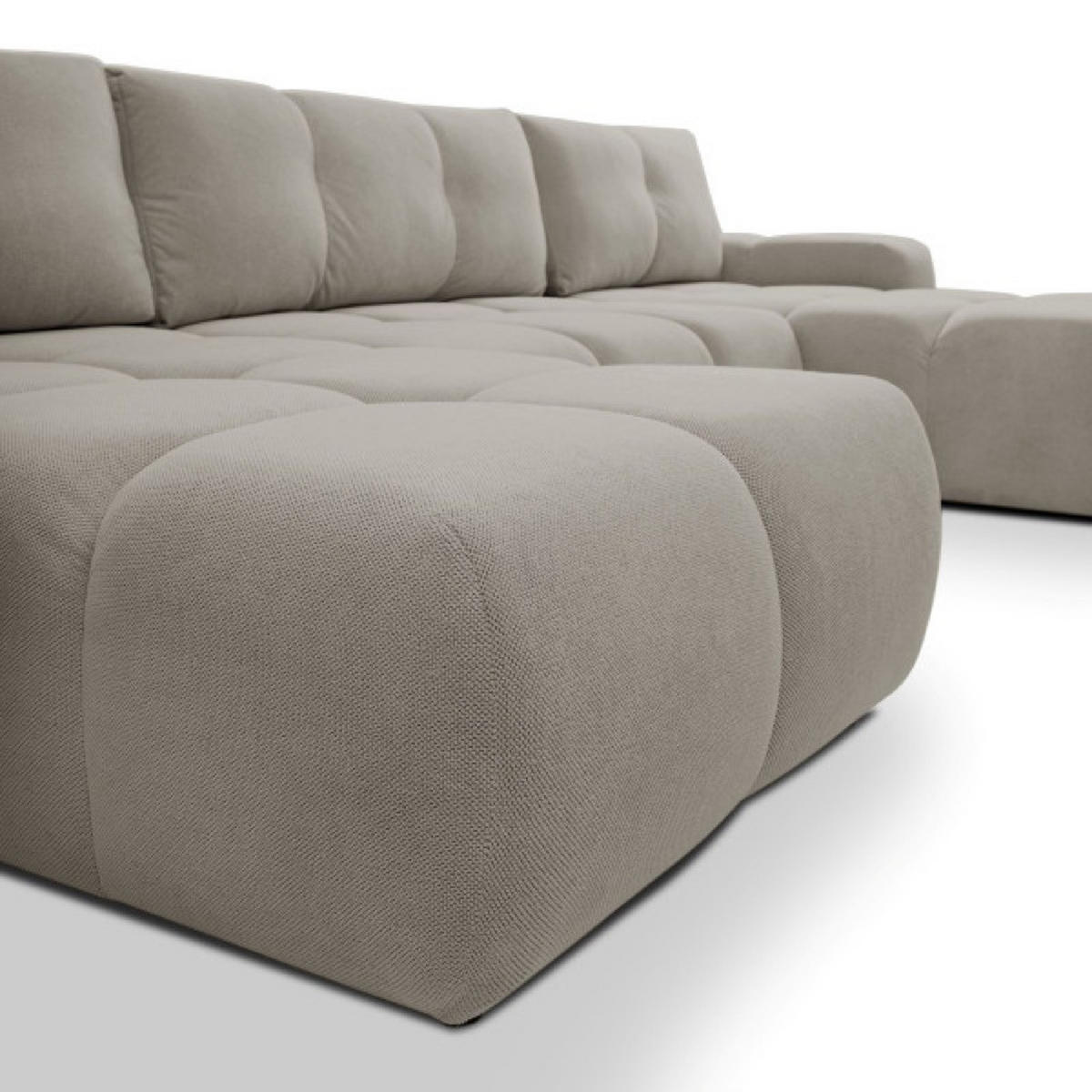 ECKSOFA Grau Curio 83 Mit Schlaffunktion - Grau, Textil (359/177cm) - Sepro Meble