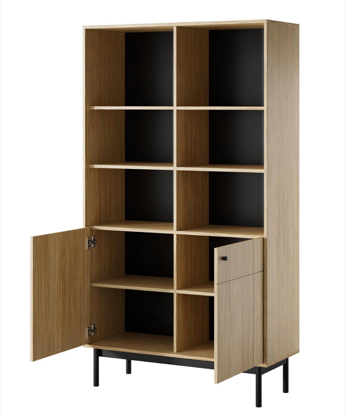 BÜCHERREGAL Japandies Eichenholzoptik 104 cm - Eichefarben, Holzwerkstoff (103.5/184.6/39cm) - Selsey