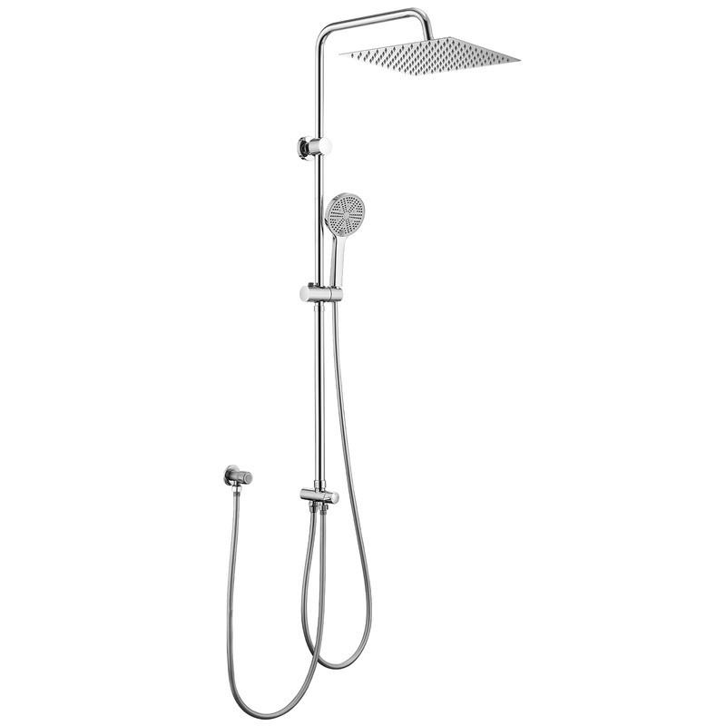 DUSCHSYSTEM Edelstahl SUS304 30 cm Regendusche - Chromfarben, Metall (36.4/10.5/47.4cm) - HOMELODY